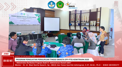 STIKes RS Latumeten berkolaborasi dengan Universitas Bina Nusantara dalam Program Penguatan PTS Kemitraan 2025 tentang