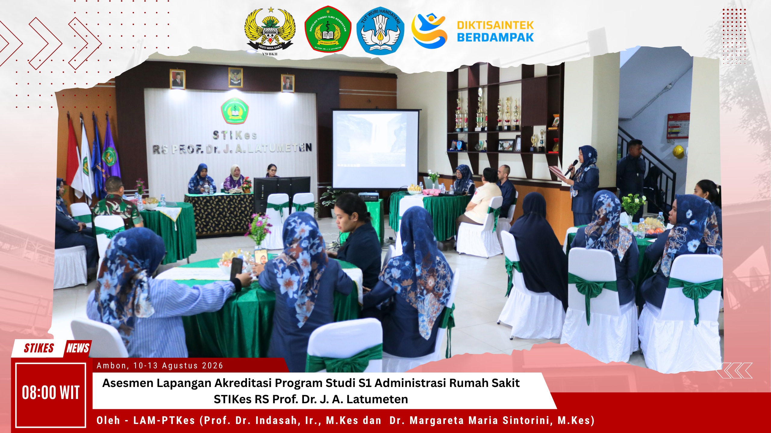 Asesmen Lapangan Akreditasi Program Studi S1 Administrasi Rumah Sakit STIKes RS Prof. Dr. J. A. Latumeten Berlangsung Lancar