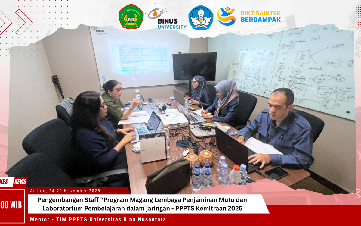 STIKes Latumeten Laksanakan Pengembangan Staff melalui Program Magang di Lembaga Penjaminan Mutu dan Laboratorium Pembelajaran Dalam Jaringan BINUS Malang