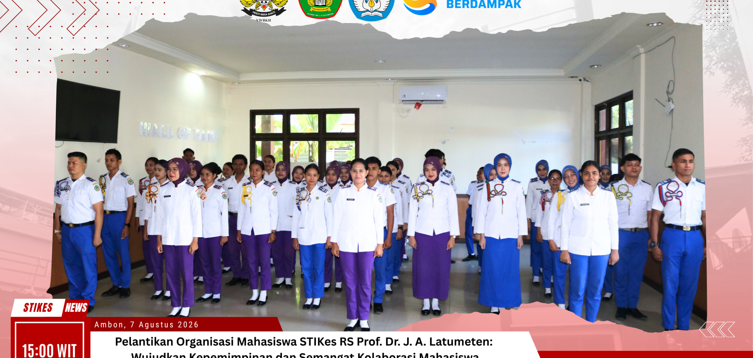 Pelantikan Organisasi Mahasiswa STIKes RS Prof. Dr. J. A. Latumeten: Wujudkan Kepemimpinan dan Semangat Kolaborasi Mahasiswa